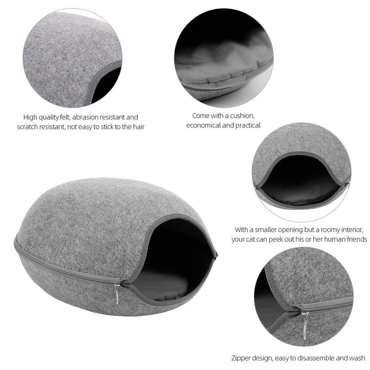 Cama de Gato estilo Cueva - MascotaGadget.com